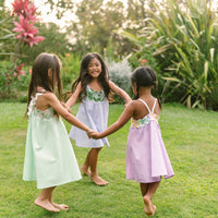 Monstera Twirl Dress - Handmade Hawaiian-Inspired Girls Dress