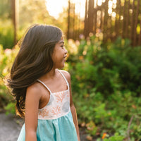 Coastal Blues Twirl Dress - Shell & Coral Girls Dress