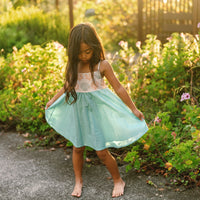 Coastal Blues Twirl Dress - Shell & Coral Girls Dress