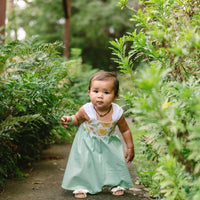 Girls Dress - 'Ilima Flower Print with Twirly Skirt and Lace - Hawaii Floral Toddler Dress - Baby Girl Dress - Handmade in Maui, Hawaii USA