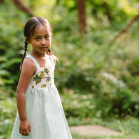 Girls Twirl Dress - ʻAmakihi Bird Dress - Handmade Hawaiian Cotton Dress - Toddler & Baby Girls Dress