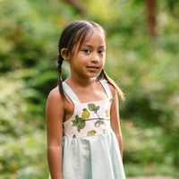 Girls Twirl Dress - ʻAmakihi Bird Dress - Handmade Hawaiian Cotton Dress - Toddler & Baby Girls Dress