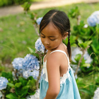 Girls Bird of Paradise Dress - Handmade Hawaiian Cotton Sundress with Fringe Trim