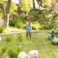 Girls Bird of Paradise Dress - Handmade Hawaiian Cotton Sundress with Fringe Trim