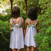 Handmade Hawaiian Girls Twirl Dress - Crownflower (Pua Kalaunu)