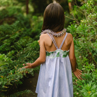 Handmade Hawaiian Girls Twirl Dress - Crownflower (Pua Kalaunu)
