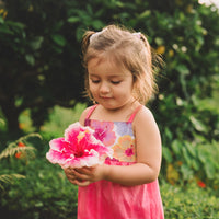 Girls Dress - Bright Multi Colored Hibiscus Print - Toddler Dress - Baby Girl Dress - Small Batch Ethically Made in Maui, Hawaii USA