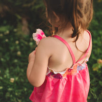 Girls Dress - Bright Multi Colored Hibiscus Print - Toddler Dress - Baby Girl Dress - Small Batch Ethically Made in Maui, Hawaii USA
