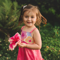 Girls Dress - Bright Multi Colored Hibiscus Print - Toddler Dress - Baby Girl Dress - Small Batch Ethically Made in Maui, Hawaii USA
