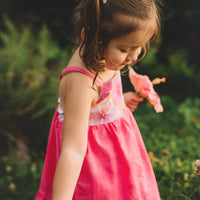 Girls Dress - Bright Multi Colored Hibiscus Print - Toddler Dress - Baby Girl Dress - Small Batch Ethically Made in Maui, Hawaii USA