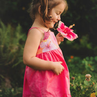 Girls Dress - Bright Multi Colored Hibiscus Print - Toddler Dress - Baby Girl Dress - Small Batch Ethically Made in Maui, Hawaii USA