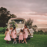 Girls Dress - Ombre Popsicles with Pink Twirly Skirt and Adjustable Straps - Baby, Toddler or Kid's Dress - Handmade in Maui, Hawaii USA