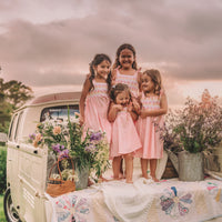 Girls Dress - Ombre Popsicles with Pink Twirly Skirt and Adjustable Straps - Baby, Toddler or Kid's Dress - Handmade in Maui, Hawaii USA