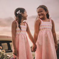 Girls Dress - Ombre Popsicles with Pink Twirly Skirt and Adjustable Straps - Baby, Toddler or Kid's Dress - Handmade in Maui, Hawaii USA