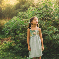 Girls Dress - Water Lily Print - Baby, Toddler or Kid's Dress - Small Batch Handmade in Maui, Hawaii USA