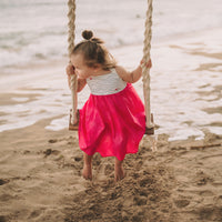 Girls Dress - Whales in the Waves Print - Coastal Themed Baby, Toddler or Kid's Dress - Small Batch Handmade in Maui, Hawaii USA