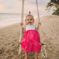 Girls Dress - Whales in the Waves Print - Coastal Themed Baby, Toddler or Kid's Dress - Small Batch Handmade in Maui, Hawaii USA