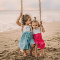 Girls Dress - Whales in the Waves Print - Coastal Themed Baby, Toddler or Kid's Dress - Small Batch Handmade in Maui, Hawaii USA