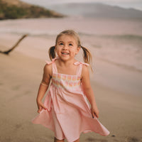 Girls Dress - Ombre Popsicles with Pink Twirly Skirt and Adjustable Straps - Baby, Toddler or Kid's Dress - Handmade in Maui, Hawaii USA