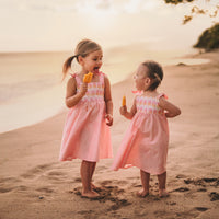 Girls Dress - Ombre Popsicles with Pink Twirly Skirt and Adjustable Straps - Baby, Toddler or Kid's Dress - Handmade in Maui, Hawaii USA