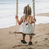 Girls Dress - Starfish and Checkered Print - Baby, Toddler or Kid's Dress - Handmade in Maui, Hawaii USA