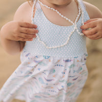 Whimsical Ocean Themed Fish Print Dress - Baby, Toddler or Kid's Dress - Handmade in Maui, Hawaii USA