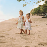 Girls Dress - Starfish and Checkered Print - Baby, Toddler or Kid's Dress - Handmade in Maui, Hawaii USA