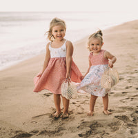 Girls Dress - Ocean Friends Print Dress - Coastal Themed Baby, Beach Ocean Loving Toddler or Kids Dress - Handmade in Maui, Hawaii USA