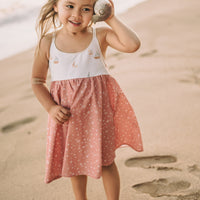 Girls Dress - Sailboats Print Dress with Twirly Skirt - Coastal Themed Baby, Toddler or Kids Dress - Handmade in Maui, Hawaii USA
