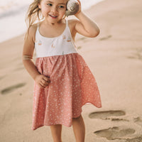 Girls Dress - Sailboats Print Dress with Twirly Skirt - Coastal Themed Baby, Toddler or Kids Dress - Handmade in Maui, Hawaii USA