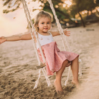 Girls Dress - Sailboats Print Dress with Twirly Skirt - Coastal Themed Baby, Toddler or Kids Dress - Handmade in Maui, Hawaii USA