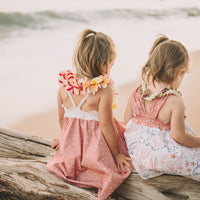 Girls Dress - Sailboats Print Dress with Twirly Skirt - Coastal Themed Baby, Toddler or Kids Dress - Handmade in Maui, Hawaii USA