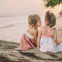 Girls Dress - Sailboats Print Dress with Twirly Skirt - Coastal Themed Baby, Toddler or Kids Dress - Handmade in Maui, Hawaii USA