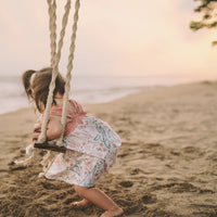 Girls Dress - Ocean Friends Print Dress - Coastal Themed Baby, Beach Ocean Loving Toddler or Kids Dress - Handmade in Maui, Hawaii USA