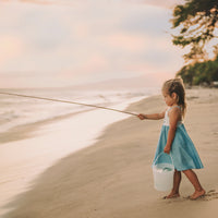 Girls Dress - Nautical Sailboat and Fish Print Dress - Baby, Toddler or Kids Dress - Small Batch Handmade in Maui, Hawaii