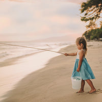 Girls Dress - Nautical Sailboat and Fish Print Dress - Baby, Toddler or Kids Dress - Small Batch Handmade in Maui, Hawaii