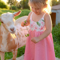 Handmade Hawaiian Girls Twirl Dress - Plumeria Print