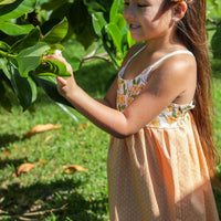 Handmade Girls' Puakenikeni Dress with Fringe | Toddler & Baby Girl Dress | 100% Cotton | Made in Hawaii