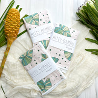 Hawaii Baby Gift, Taro / Kalo Baby Shower Gift, Tropical Burp Cloth Set, Handmade in Maui