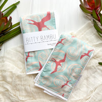 Iwa Bird Baby Burp Cloth - Baby, Newborn, Baby Shower, Layette, Mom to Be Gift - Hawaii Baby Gift - Made on Maui