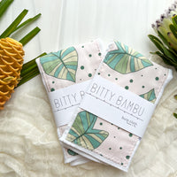 Hawaii Baby Gift, Taro / Kalo Baby Shower Gift, Tropical Burp Cloth Set, Handmade in Maui
