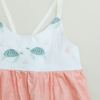 Handmade Girls' Turtle (Honu) Dress | Toddler & Baby Girl Dress | 100% Cotton | Made in Hawaii