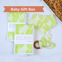 Hawaiian Baby Gift Set | Kalo (Taro) Baby Bib, Teething Ring & Burp Cloth Set | Neutral Baby Shower Gift | Handmade in Maui Hawaii
