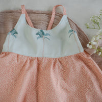 SALE | Handmade Girls' Palm Trees Dress with Twirly Skirt | Toddler & Baby Girl Dress | 100% Cotton | Made in Hawaii