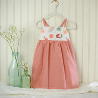 Handmade Girls' 'Beach Days' Dress | Playful Beachy Print | Shirred Back | 100% Cotton | Made in Maui, Hawaii