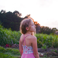 SALE | Girls Dress - Twirly, Pink Tropical Print, Soft Knit Dress for Baby, Toddler, Youth and Tween Girls