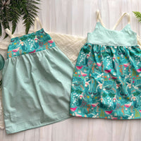 SALE - Mermaid Themed Print Girls Dress - Girls Dress for Toddler, Youth - Made in Maui, Hawaii USA