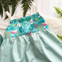 SALE - Mermaid Themed Print Girls Dress - Girls Dress for Toddler, Youth - Made in Maui, Hawaii USA
