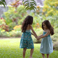 SALE - Mermaid Themed Print Girls Dress - Girls Dress for Toddler, Youth - Made in Maui, Hawaii USA