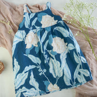 Handmade Girls' Gardenia Dress | Soft 100 percent Cotton Double Gauze | Shirred Back | Made in Maui, Hawaii